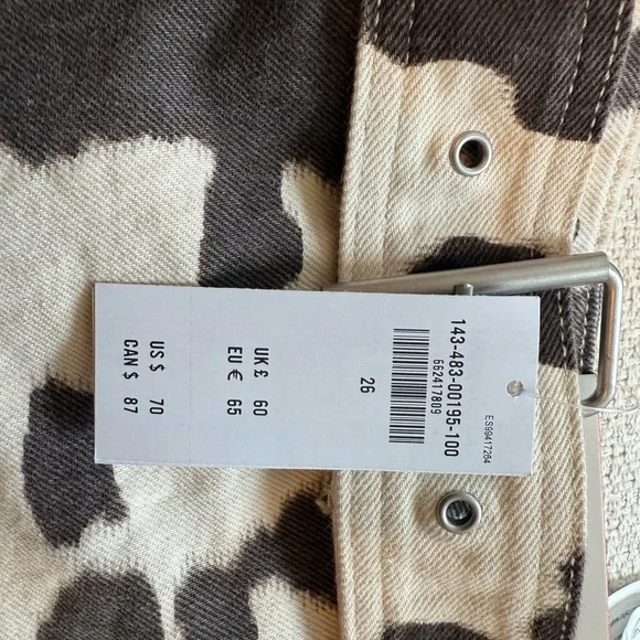 Abercrombie Cow Print Skirt size 26 - Picture 2 of 9